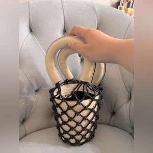 Staud White Bucket Bag （Small）